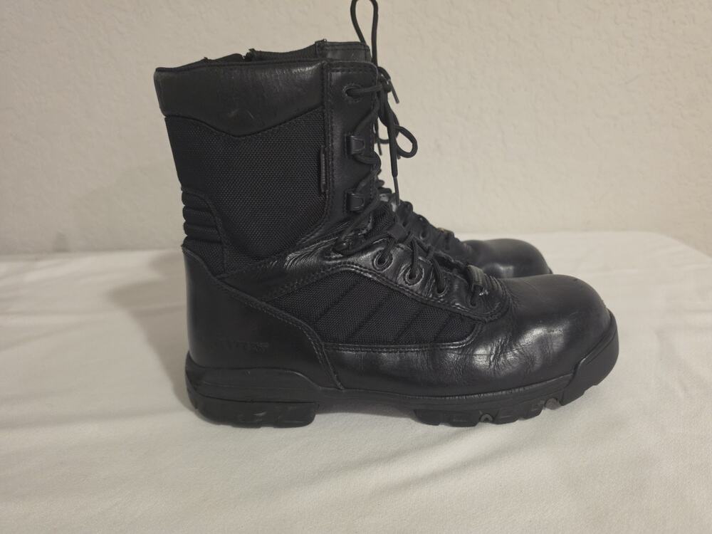 Bates Men's 12 M Tactical Boots Composite Safety Toe EH Side Zip Black Work